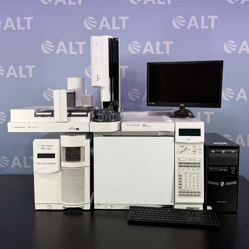 Used Lab Equipment - Agilent 6890N Network GC With 5975C VL MSD (G3170A) With Triple Axis Detector, G4531A injector, G4514A Autosampler, Pump 1